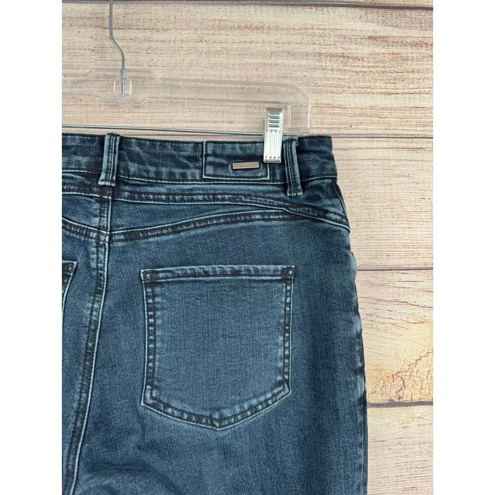 prAna Buxton Slim Boyrfriend Jeans Womens 4/27 Blue Dark Wash Denim